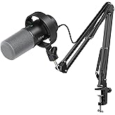 PD200XS XLR/USB Dynamic Microphone (White, with Boom Arm)