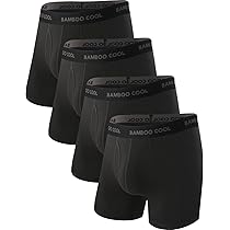 BAMBOO COOL Men's Ultra Breathable Underwear,No Riding Up Boxer Briefs with ComfortFlexible Waistband,Multipack at Amazon Men’s Clothing store