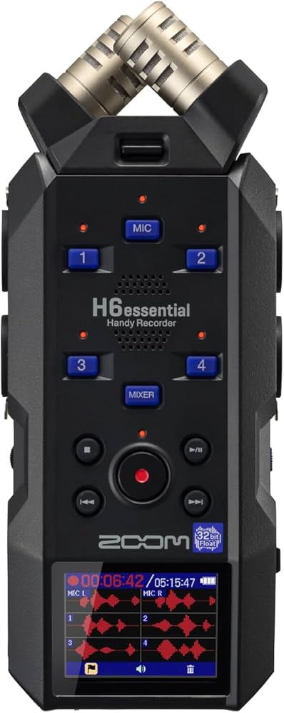 Zoom H6essential 6-Track 32-Bit Float Portable Audio Recorder