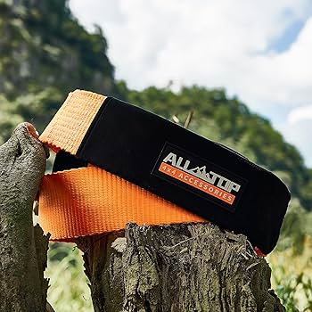 ALL-TOP Tree Saver Strap 3in x 8ft Certified 36000Lbs Break Strength, Emergency Recovery Tow Strap Winch Extension Rope with Oversize Carry Bag : Automotive