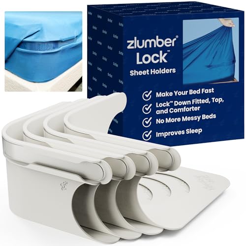 USA Patented ZlumberLock – Secure Sheet Holder with Heavy-Duty Mattress Straps – No More Loose Bedding, Universal Fit, Easy One-Time Installation : Home &amp; Kitchen