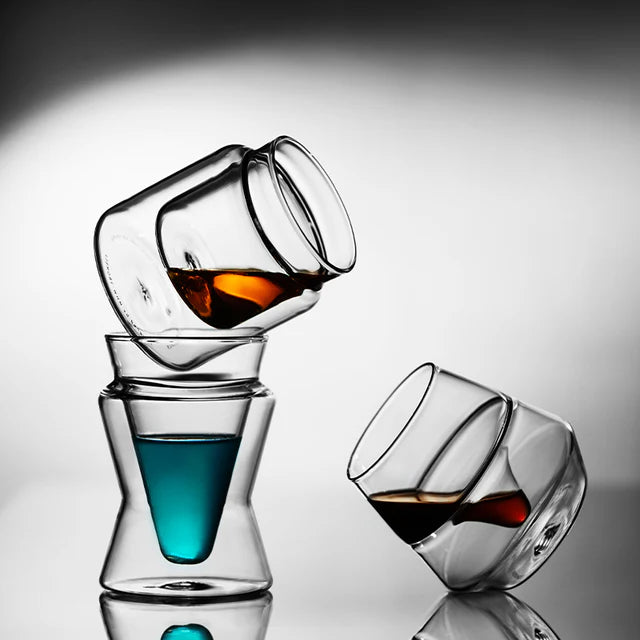 Transparent Artistic Glass Cup